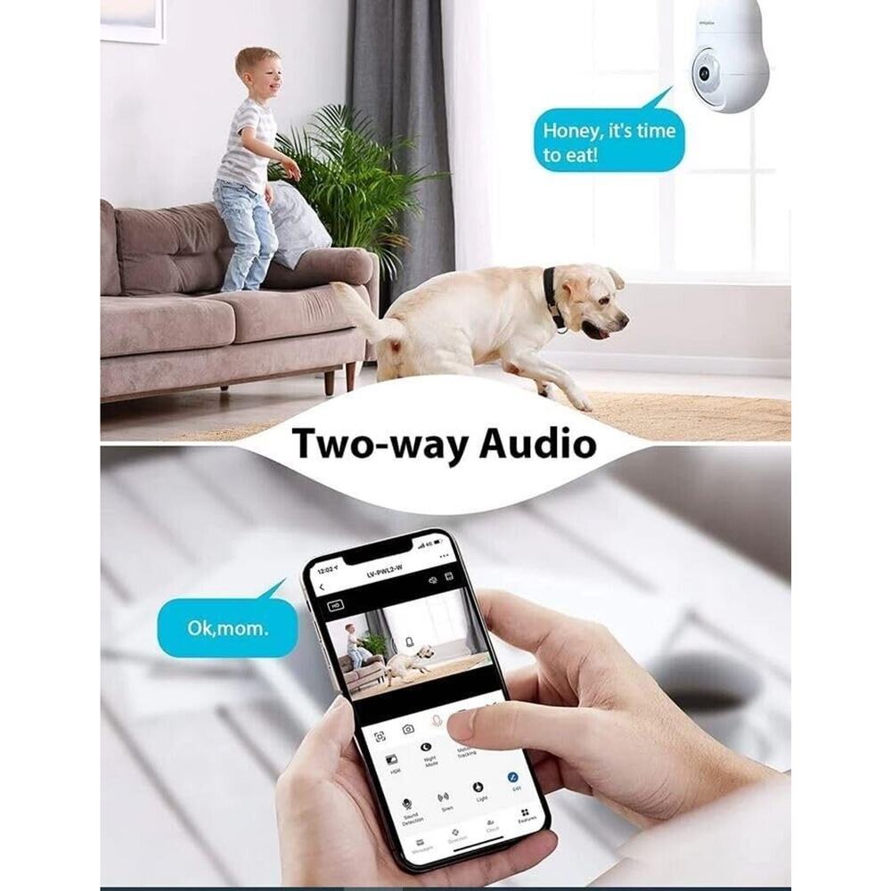 LAVIEW 4MP Light Bulb Security Camera 2-Pack WHITE - Picture 10 of 10